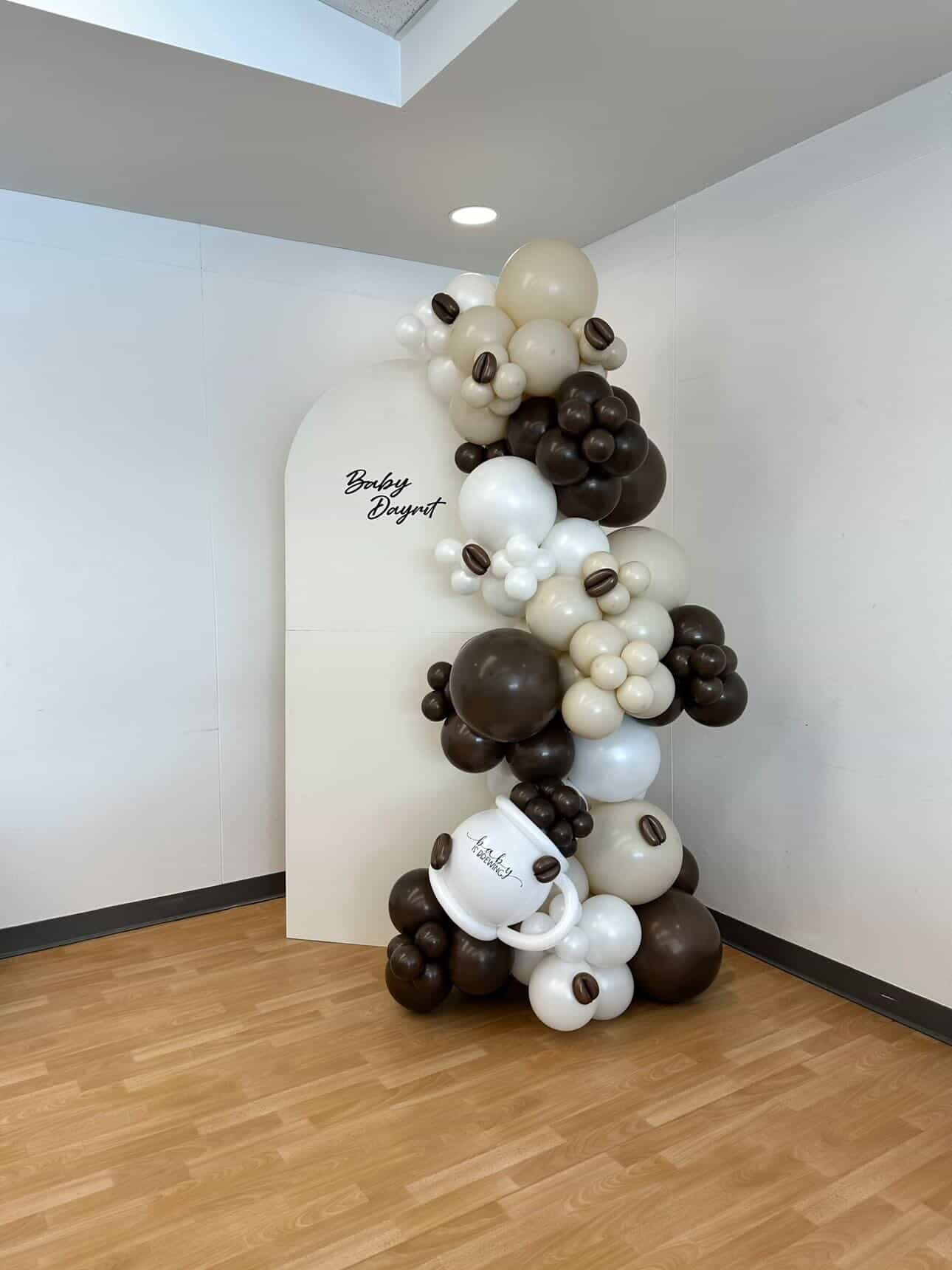 Backdrop and organic garland